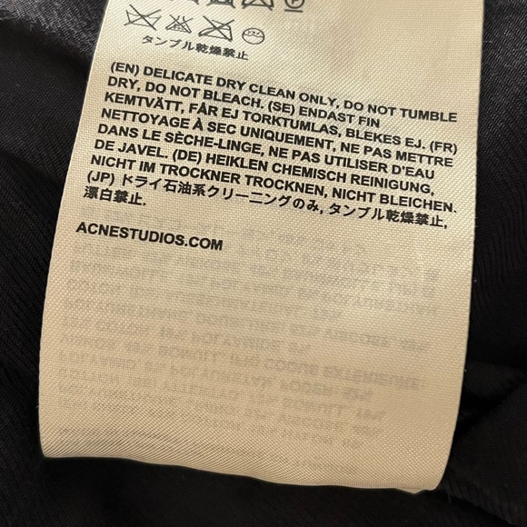 ACNE Studio Black Bomber Jacket 46 Preowned - Picture 8 of 9